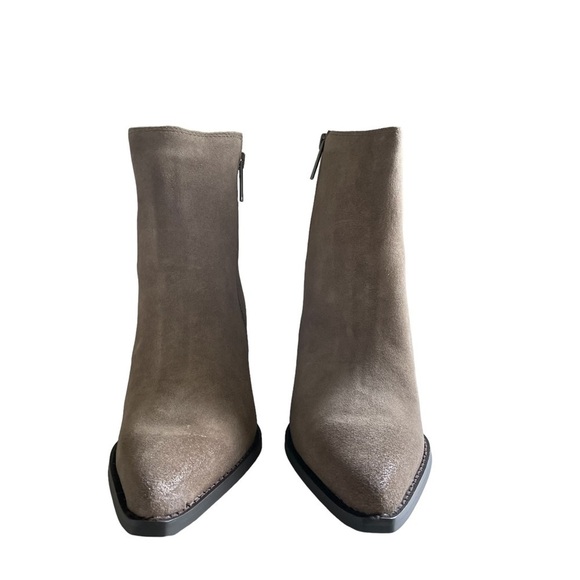 Sam Edelman Jane Bootie Desert Olive Leather Stacked Heel Zip Up Size 10 NWT - Picture 4 of 11